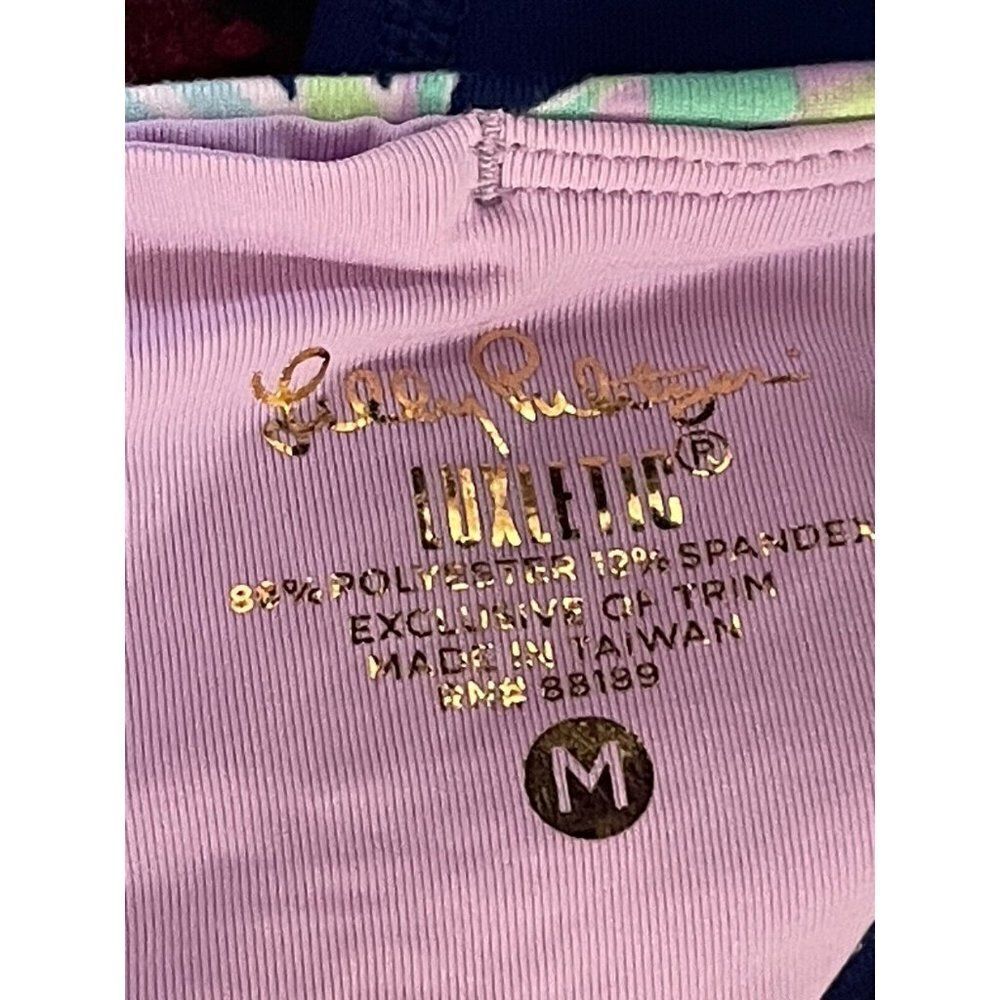 Lilly Pulitzer Luxletic Noelani Weekender Leggings Navy Size M EUC - Picture 6 of 7